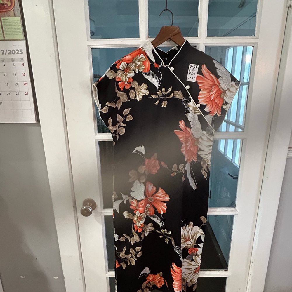 Floral Black Dress